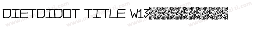 DietDidot Title W03字体转换